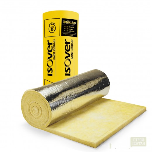 Vata ISOVER 5 AL, 50mm x1.2x12m, 14.4m2, 11kg/m3, FOLIE alum